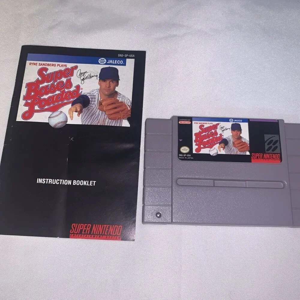 vintage Super Bases Loaded SNES (Super Nintendo Entertainment System, 1991) CIB